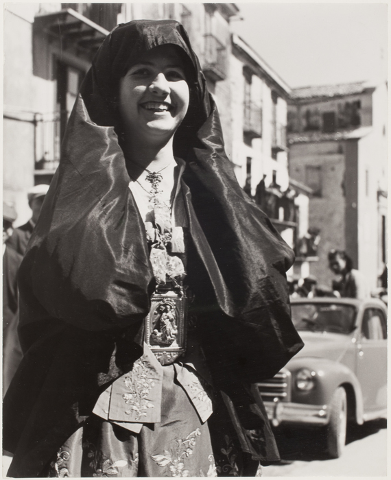 [Woman during greek orthodox ceremony, Sicily, Italy]